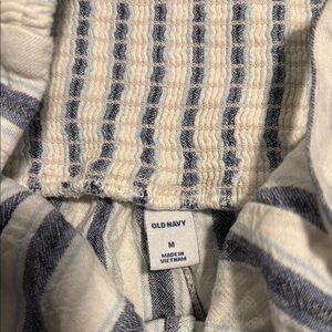 Old Navy Navy and Cream Striped jumpsuit